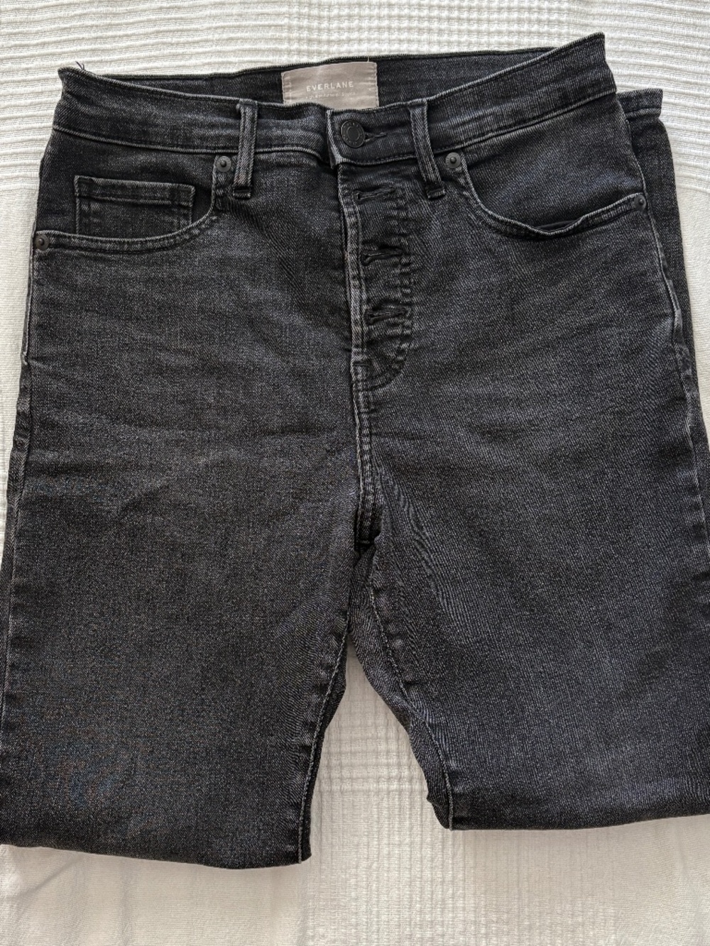 Everlane Black Button Fly Skinny Jeans - 28
